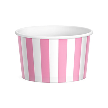 075_8oz Ice Cream Pink Stripes