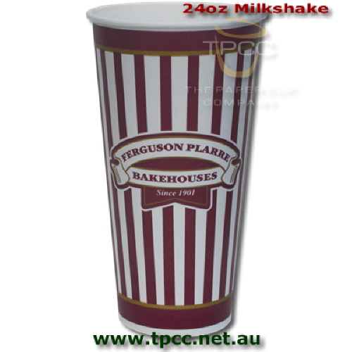 Single Wall Printed Milk Shake Cup 24oz