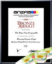 TPCC proudly won ANZFTA Top Award in "Beverage Cartons & Cups Halftone" in 2010 - HighlyCommended_TakeTheExpressoRout12oz