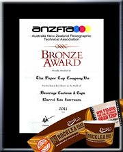 TPCC proudly won ANZFTA Top Award in "Beverage Cartons & Cups Halftone" in 2010 - HighlyCommended_TakeTheExpressoRout12oz