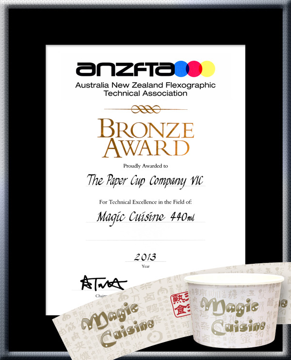 TPCC proudly won ANZFTA Top Award in "Beverage Cartons & Cups Halftone" in 2010 - HighlyCommended_TakeTheExpressoRout12oz